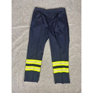 Riverside Budweiser Mens Navy Blue Work Pants Reflective‎ Stripes Size 38x30